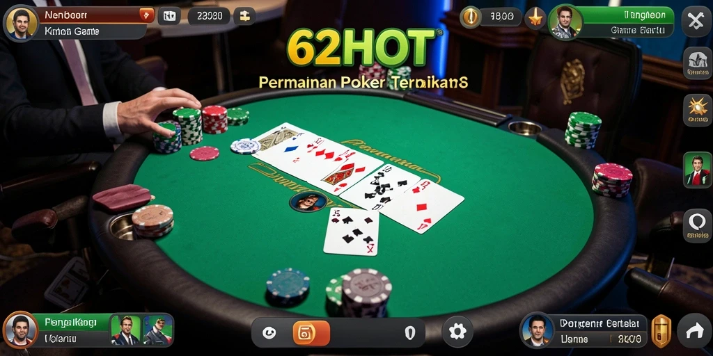 Screenshot gameplay Poker yang menampilkan keseruan bermain kartu.