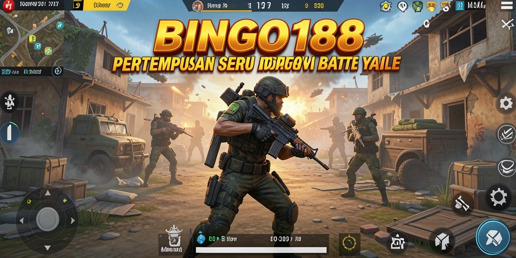 Tampilan gameplay seru BINGO188 dalam aksi Battle Royale.