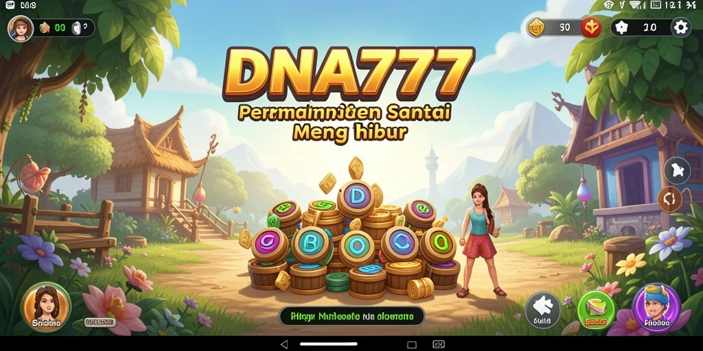 Tangkapan layar utama menampilkan gameplay santai dari DNA777.