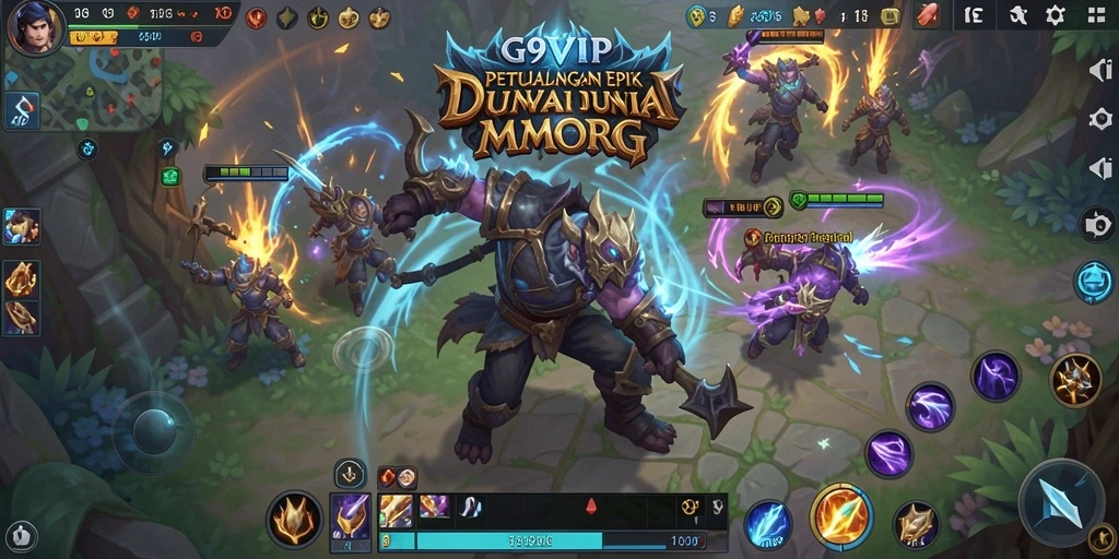 Screenshot gameplay G9VIP yang menampilkan pertarungan menegangkan antara pemain.