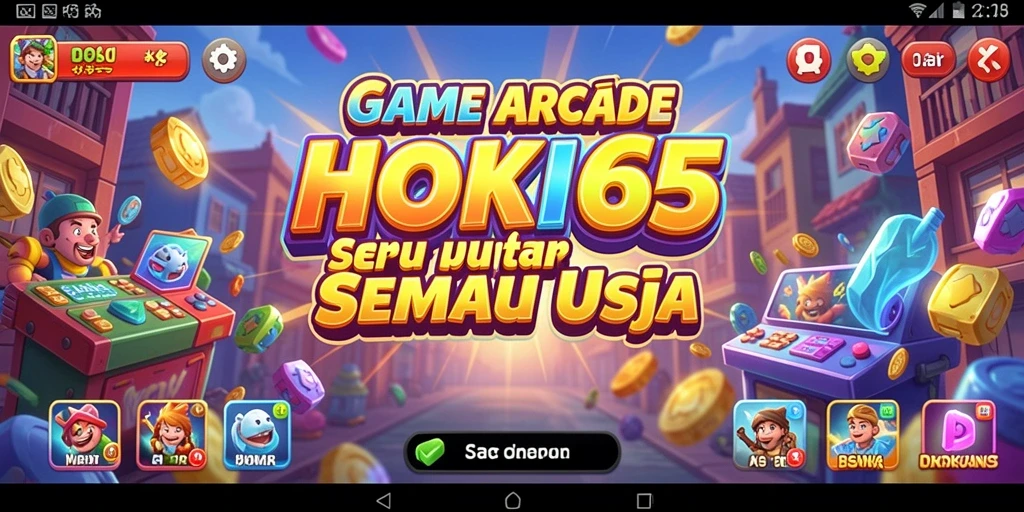 Tampilan gameplay HOKI65 yang menampilkan aksi arcade yang mendebarkan.
