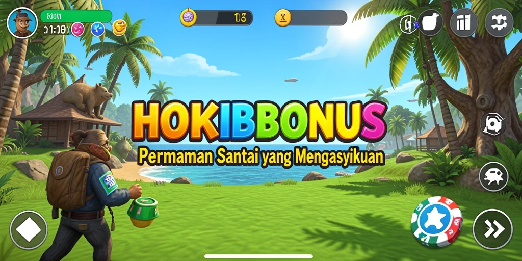 Tampilan gameplay HOKIBONUS yang colorful dan menarik.