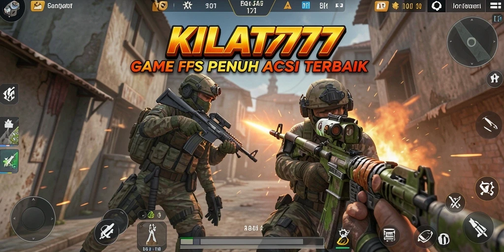 Tampilan gameplay KILAT777 yang mendebarkan dalam aksi FPS.