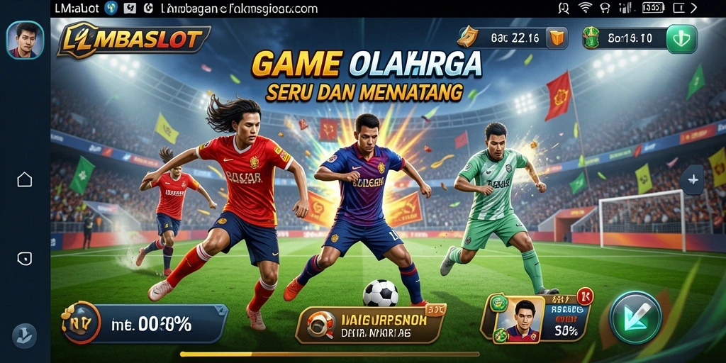 Tampilan gameplay seru di LMBASLOT dengan aksi olahraga yang dinamis.