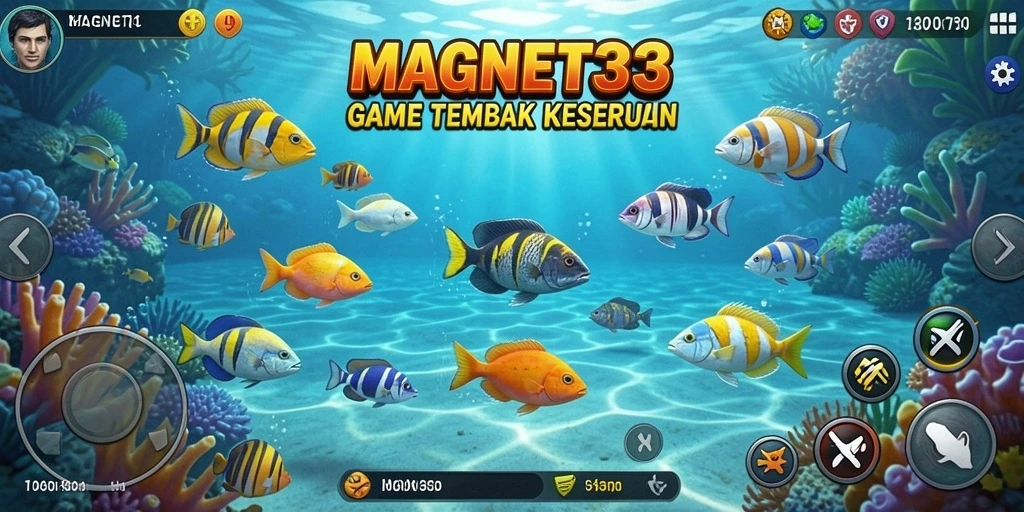 Gameplay seru saat menembak ikan di MAGNET33.
