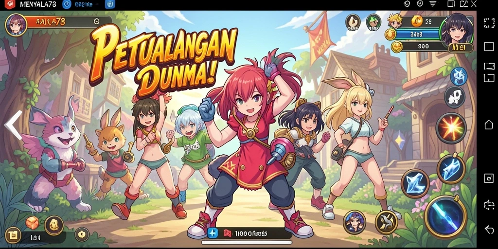 Screenshot MENYALA78 menampilkan pertarungan epik di dunia Anime.