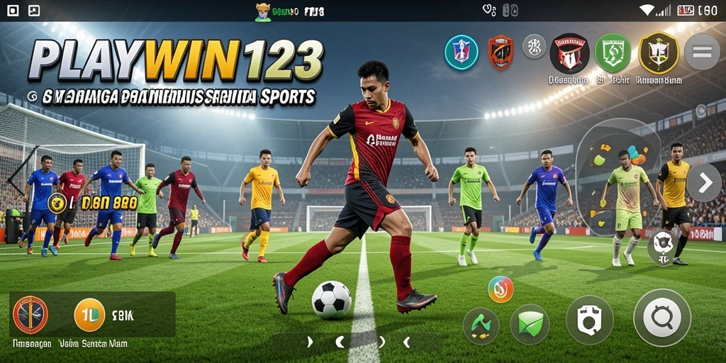 Gameplay seru dan mendebarkan dari PLAYWIN123 menampilkan aksi olahraga yang nyata.