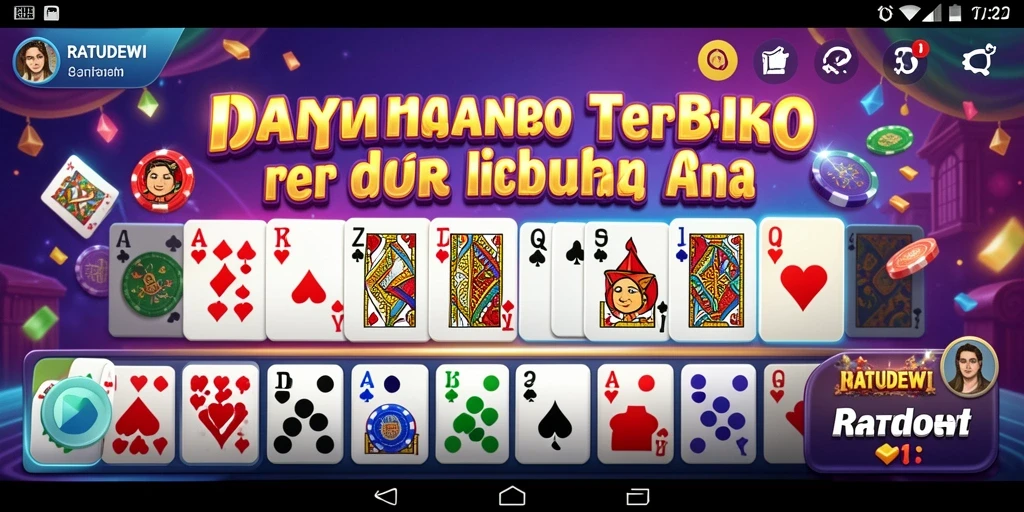 Tampilan gameplay menarik dari RATUDEWI yang menggambarkan serunya bermain domino.