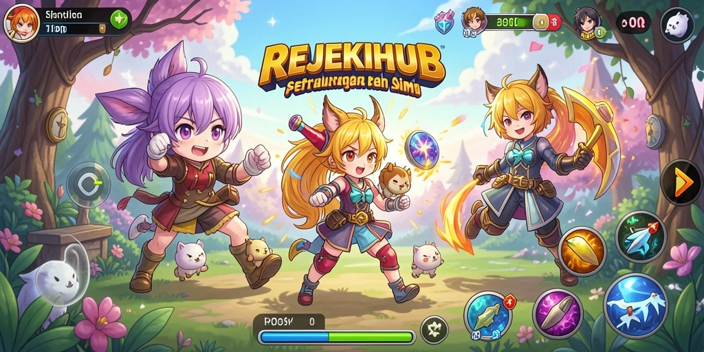 Tampilan gameplay menarik dari REJEKIHUB dengan karakter Anime.