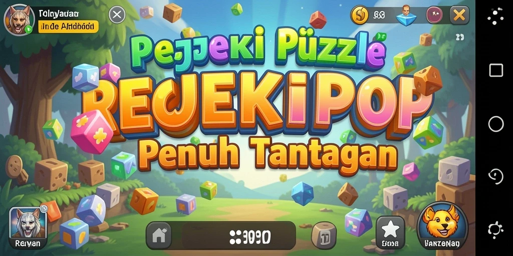 Tampilan gameplay menarik dari REJEKIPOP yang penuh warna.