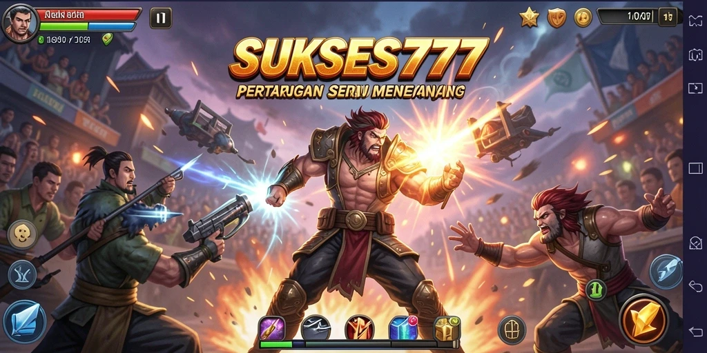 Gameplay mendebarkan dari SUKSES777 dalam pertarungan Fighting.