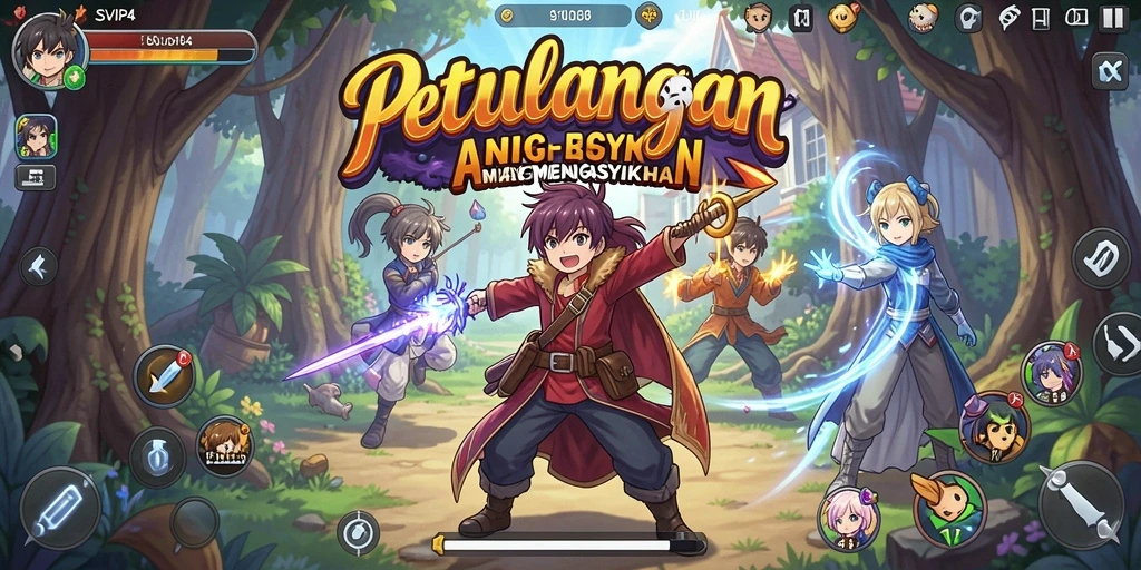 Tampilan gameplay dari game Anime yang menarik dan dinamis.