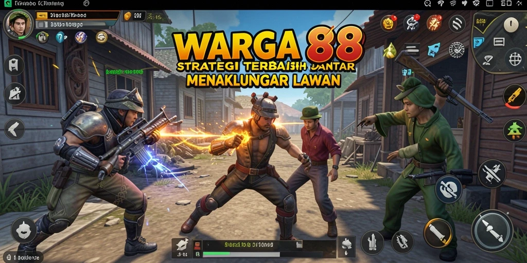 Cuplikan gameplay WARGA88 yang menampilkan strategi pertempuran.